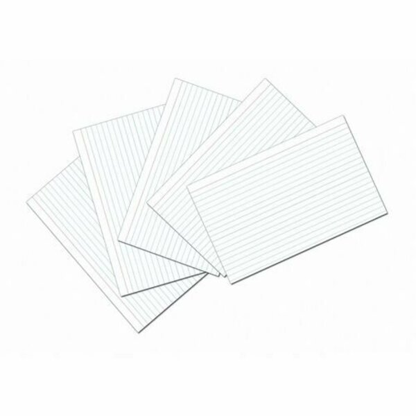 Pacon Index Cards, Ruled, 5inx8in, White, 100PK PAC5137